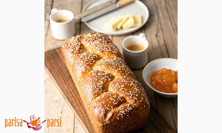 طرز تهیه نان گیسو خانگی 3 سرو نان گیسو خانگی