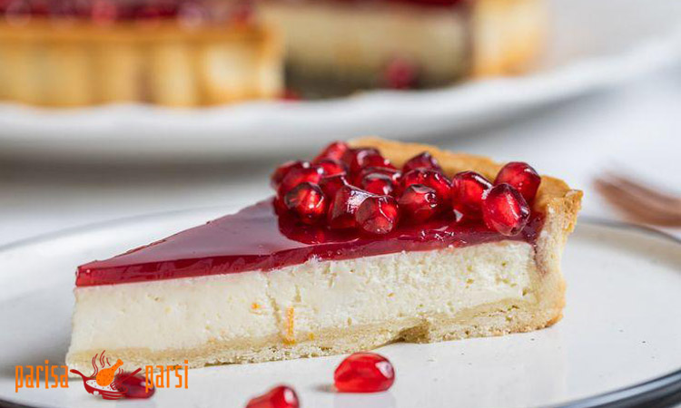 طرز تهیه چیز کیک انار