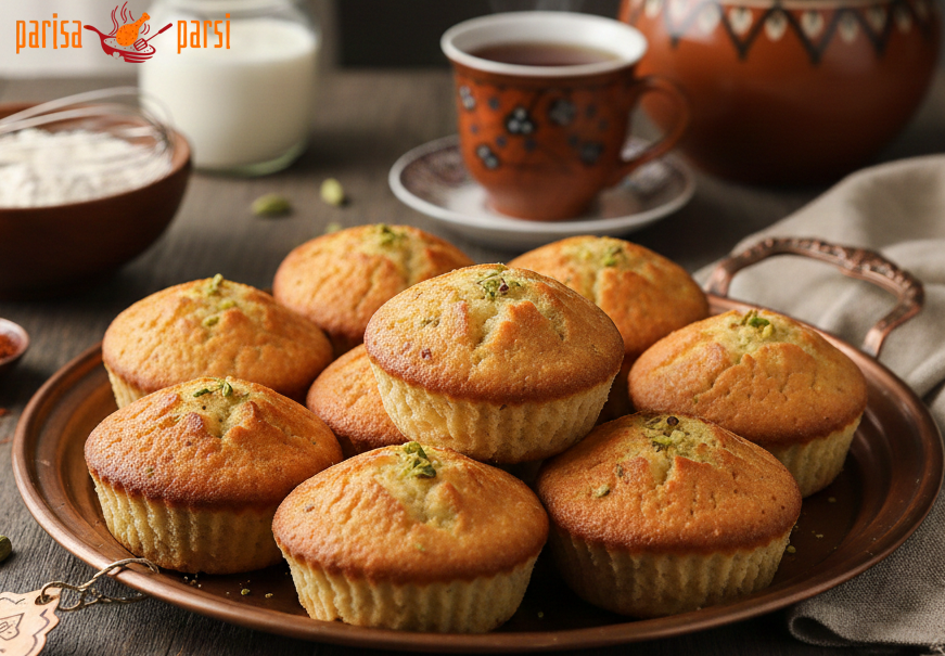 طرز تهیه کیک یزدی 2 پف کردن کیک یزدی