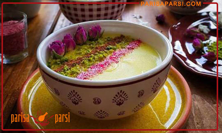 طرز تهیه فرنی خوشمزه و متفاوت 2 روش پخت فرنی رنگی