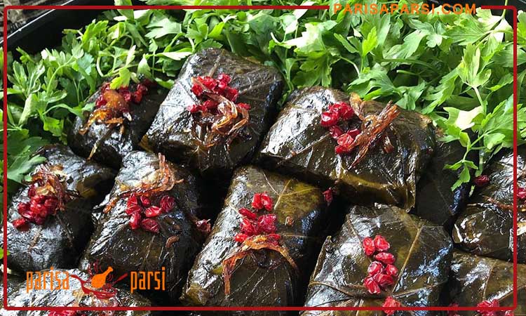 طرز تهیه دلمه برگ مو + آسان 4 طرز تهیه دلمه برگ مو