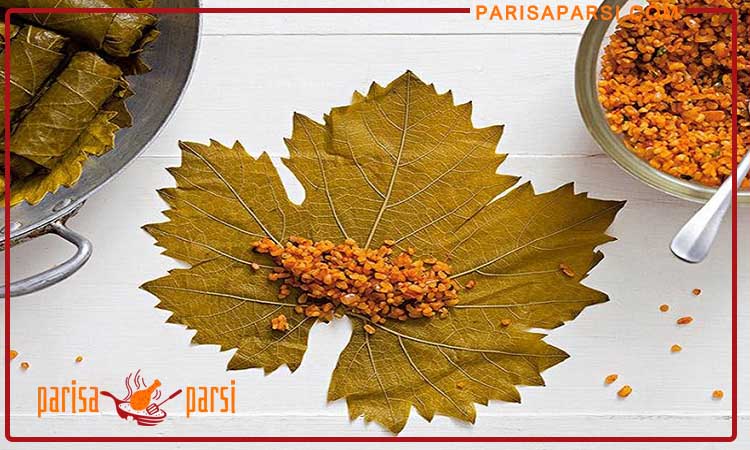 طرز تهیه دلمه برگ مو + آسان 5 پخت دلمه