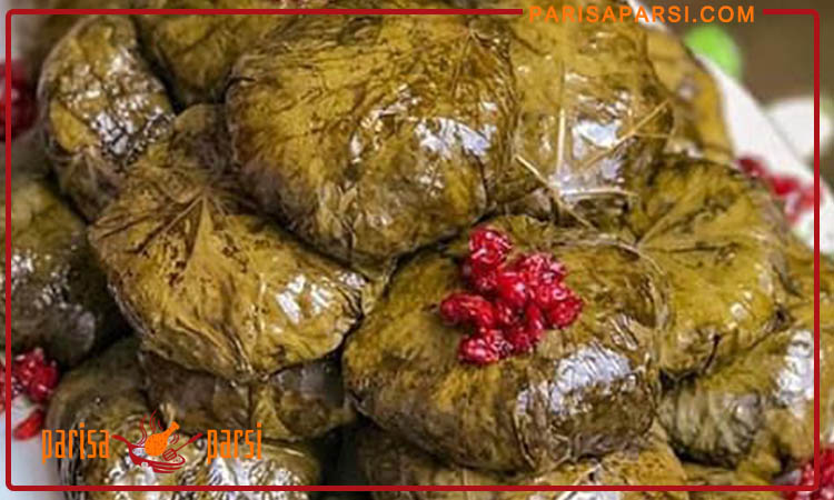 طرز تهیه دلمه برگ مو + آسان 2 طرز تهیه دلمه برگ مو