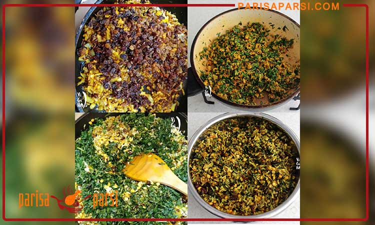 طرز تهیه دلمه برگ مو + آسان 1 مواد اولیه دلمه برگ مو