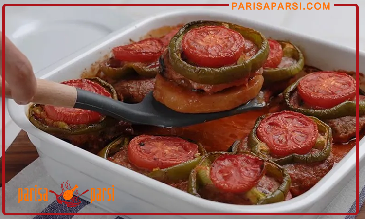 آموزش پخت خوراک گوشت و بادمجان ساده و خوشمزه 2 خوراک گوشت و بادمجان
